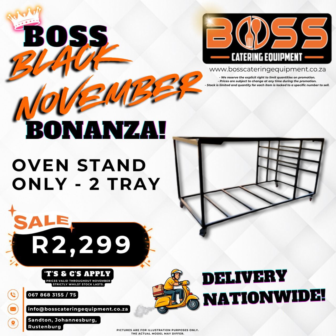 Stand For Single Deck 2 TRAY Oven - *STAND ONLY* - *BLACK FRIDAY*