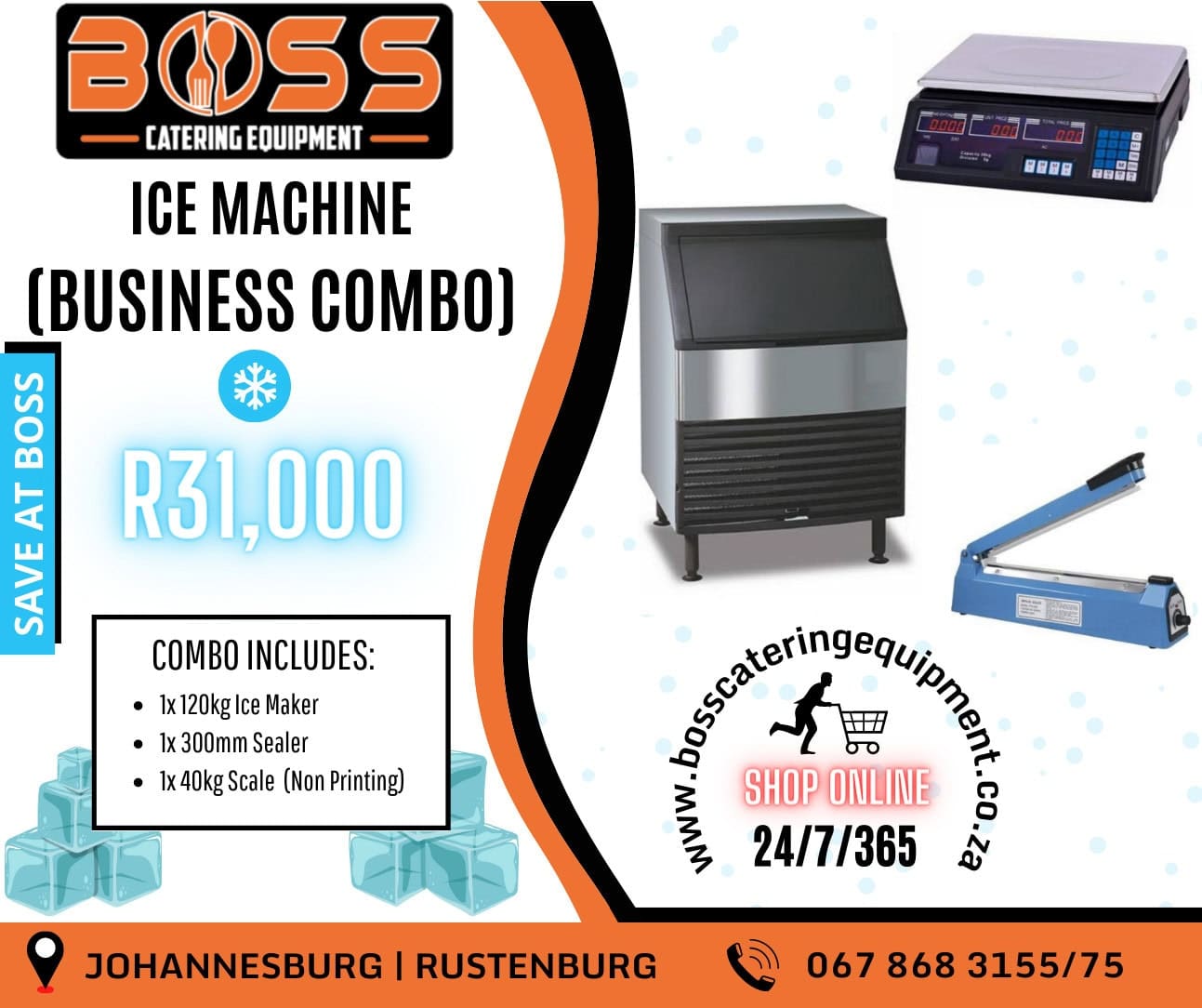 Ice Machine Combo (Large - 120kg)