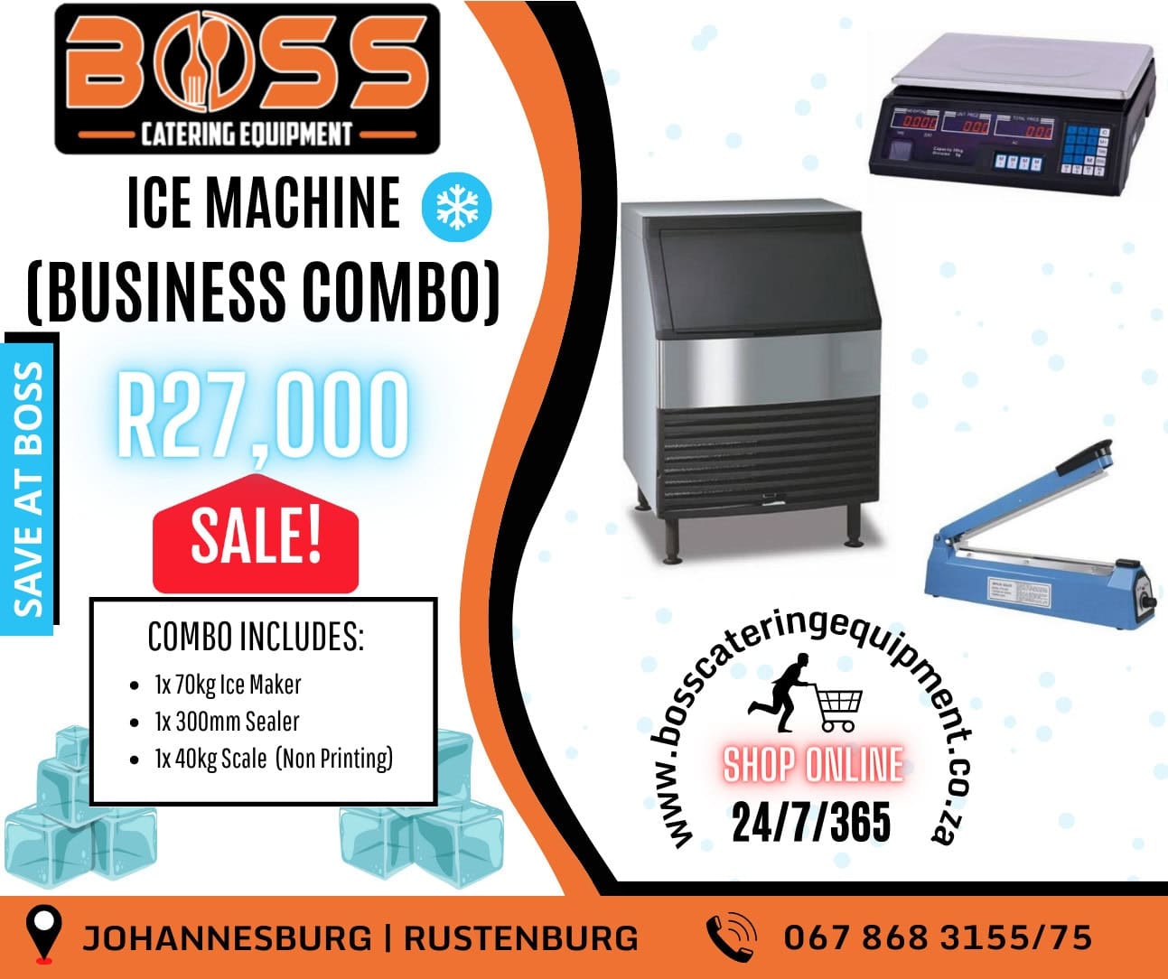 Ice Machine Combo - 70kg