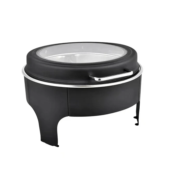 Black Chafing Dish 13LT - Flat Round