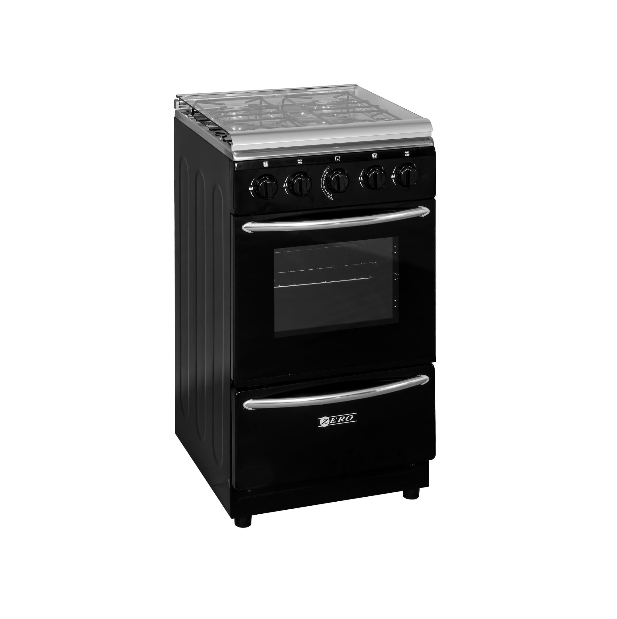 4 Burner Gas Stove With Gas Oven + FFD (BLACK)