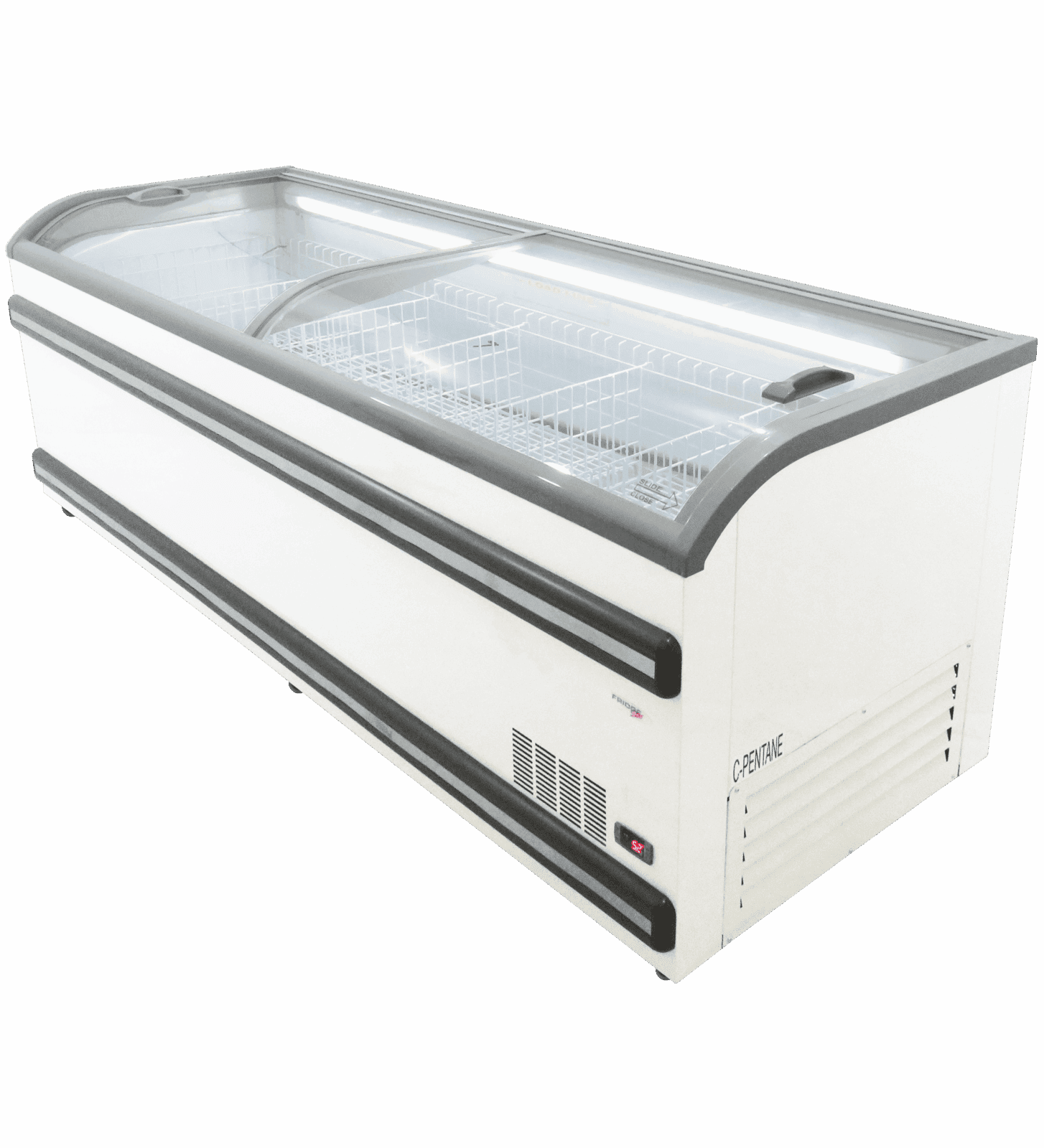 Curved Glass Island Freezer 2.5m (Vt2500)