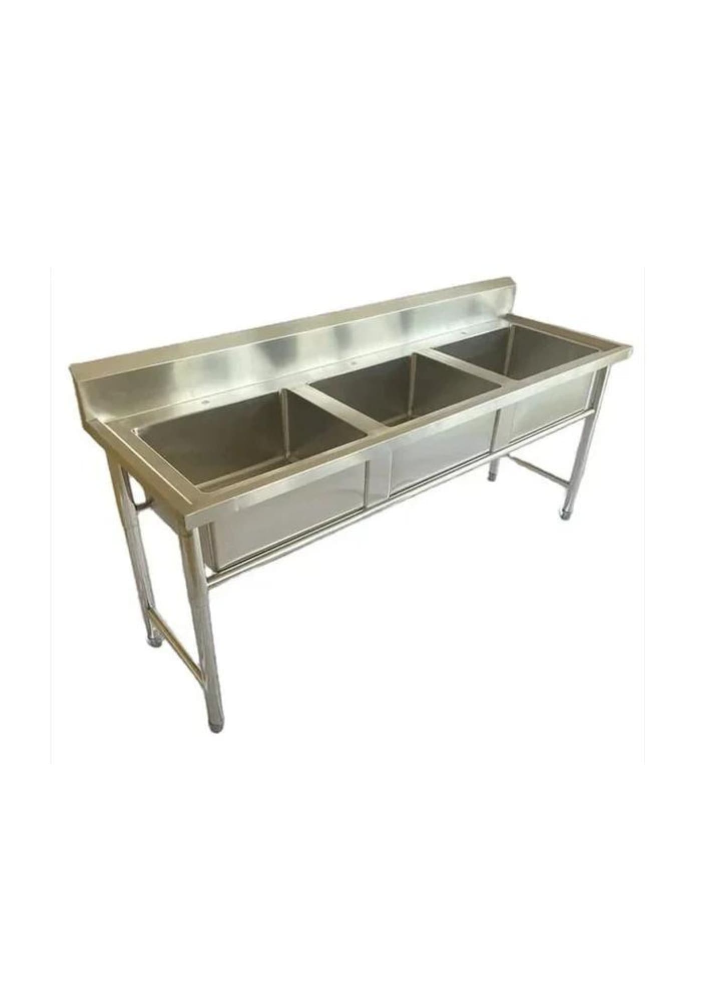 Triple Bowl Sink 2300mm - 250MM DEEP SINK