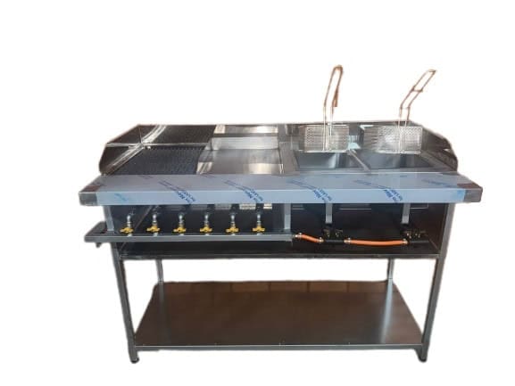 6 Burner Griller + Fryer Combo - Gas (New Design!)